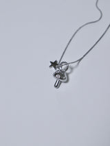All surgical steel star mushroom necklace
