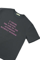 グラス Tシャツ、チャコール