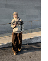 Plush heavy corduroy brushed pants