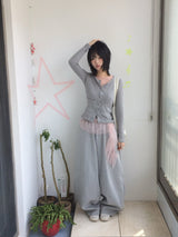 see-through frill sleeveless