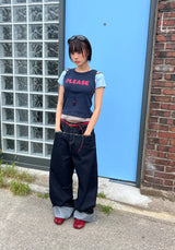 ROLL-UP WIDE DENIM