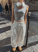 [U-BAISC] Fog solid sleeveless