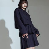 CORSAGE JACKET IN DARK GREY