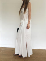 Twist drape maxi skirt