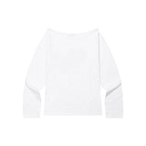 シエラ レオパード ハート ワンショルダー Tシャツ (2Color)