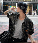 Camo Leather Patch Shirt