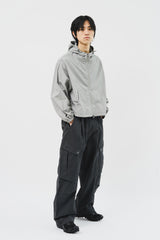 Square Cropped Hooded Jacket (5color)