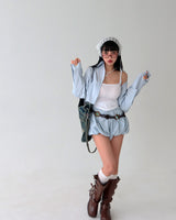 a bunny summer cropped shirt