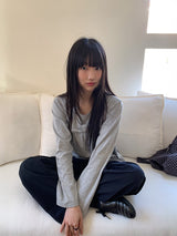 ヒットフォースリボンラウンド長袖Tシャツ