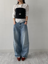 Paper See-through Wrap Blouse