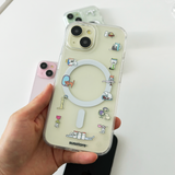 [MagSafe phone case] カラーディスターテッドキャット フォンケース