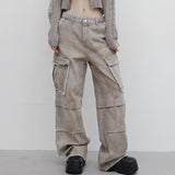(Unisex) バイソンカーゴワイドデニム