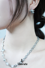 [TheBoys YoungHoon, ViViZ Eunha Pick] Silver Star Unbal Earring
