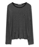 Teen Stripe Symbol Logo Long Sleeve_Black