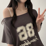 Deronspan Unbal Shoulder Boxy Fit Short Sleeve Tee