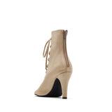 Basic Suede Open Toe Heel(Beige)