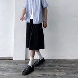 Snap-Button Wide Shorts