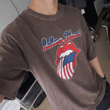 [A-T0187] ローリングプリントピグ半袖Tシャツ (4色)