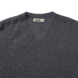 Kidmohair v-neck knit / Charcoal