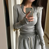 [Bellide made] Maiden Square Neck Long Sleeve T-shirt