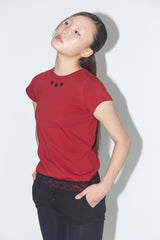 Lace Dew Tee - Red