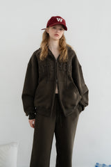 Solid sweat pants_khaki brown