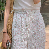 With Flower Wide Pants