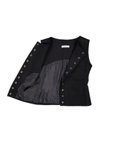 Button vest [Black]