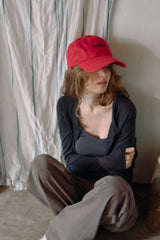 T/T シグネチャー ロゴ ボールキャップ (red)