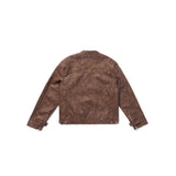 HADES BROWN WAX BIKER JACKET