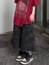 hip patch camo bermuda pants