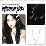 [Celeb pick] クロスキューピッドネックレス [Cross ver.2]