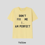 Fix Slogan Lettering Short Sleeve T-shirt