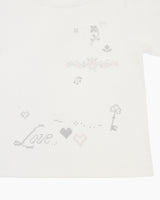 Needle note one shoulder top /white