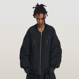 RELABEL 23AW Structured Pleated Split Llight Jacket Cotton Jacket