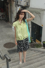 Sheer Floral Midi Skirt (2sizes)