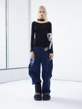Emoha Angel Redemption 333 Asian Printed Tencel マイクロトランスパーレントロングスリーブTシャツ