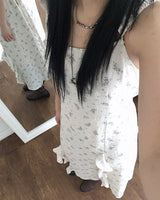 oat flower long dress