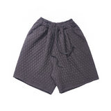 VINTAGE DIA-QUILTING WIDE 1/2 PANTS (Charcoal)