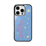 Little Bunny Cat Glass Bumper Case ( Blue )