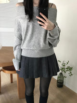 ケイティオフショルダーニットウェア (3 colors)