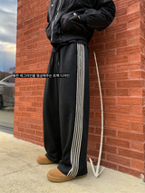 [Height +3cm] サイドライントラックスウェットパンツ