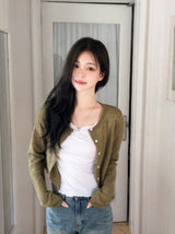 Sunday Pendant Layered Round Knit Cardigan (6color)
