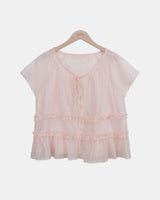 Qring Frill Short-Sleeve Blouse
