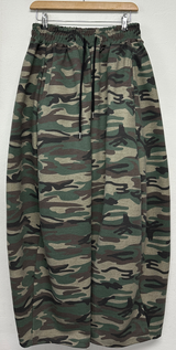 HIGH QUALITY🐝 カモフラージュミリタリースウェットサイドスリットバルーンロングパンツ