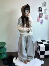 パラシュートツーピンタックバルーンロングワイドパンツ 🖤🩶💜🤎🩷5COLOR