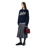 UNISEX DARLING 刺繍入りスウェットトレーナー [NAVY]