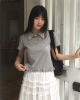 [MADE] Seju Dot Collar Frill Short-Sleeved T-shirt