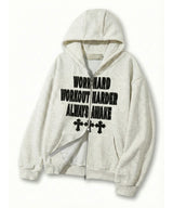 LMN Aben Cross Two-Way Hooded Zip-Up (4 colors)