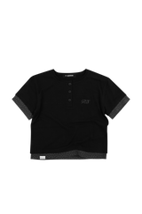 ブラックスターレイヤードヘンリー半袖Tシャツ